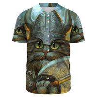 Viking Clothing Vikings Cat Warrior Baseball Jersey RLT12 - Wonder Print Shop