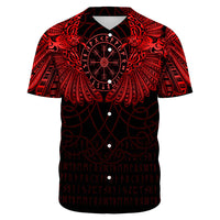 Viking Clothing Viking Odin's Celtic Two Ravens Red Version Baseball Jersey RLT12 - Wonder Print Shop