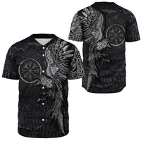 Viking Clothing Vegvisir With Raven Viking Compass Baseball Jersey RLT12 - Wonder Print Shop