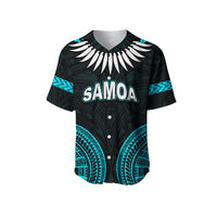 Custom Personalised Samoa Ula Nifo Tribal Baseball Jersey Blue Style LT6 - Wonder Print Shop
