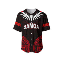 Custom Personalised Samoa Ula Nifo Tribal Baseball Jersey Red Style LT6 - Wonder Print Shop