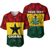(Custom Personalised) Ghana Flag Mix Patterns Baseball Jersey LT6 - Wonder Print Shop