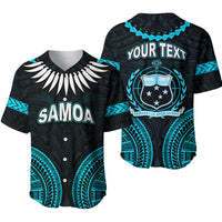 Custom Personalised Samoa Ula Nifo Tribal Baseball Jersey Blue Style LT6 - Wonder Print Shop