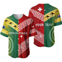 (Custom Personalised) Australia and Tonga Baseball Jersey Version Special LT13 - Wonder Print Shop