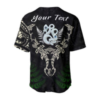 (Custom Personalised) Aotearoa Fern Baseball Jersey Maori Manaia and Fish LT13 - Wonder Print Shop