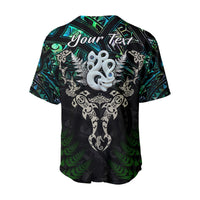 (Custom Personalised) Aotearoa Paua Shell Baseball Jersey Maori Manaia and Fish LT13 - Wonder Print Shop