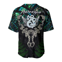 Aotearoa Paua Shell Baseball Jersey Maori Manaia and Fish LT13 - Wonder Print Shop