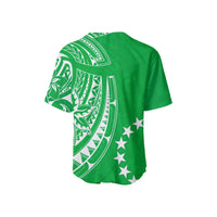 Cook Islands Baseball Jersey Polynesian Flowers Version White LT13 - Wonder Print Shop