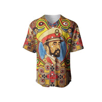 Ethiopia Baseball Jersey Haile Selassie I LT13 - Wonder Print Shop