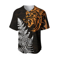 Leo Zodiac Style Maori Baseball Jersey Orange Lion LT13 - Wonder Print Shop