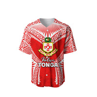 (Custom Personalised) Kolisi Tonga Baseball Jersey Red Style LT6 - Wonder Print Shop