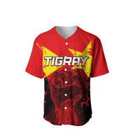 (Custom Personalised) Greek Life Tigray Baseball Jerseys Tigray Flag Clenched Hand LT6 - Wonder Print Shop