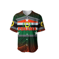 Penama baseball jersey with Vanuatu patterns; front print says PENAMA