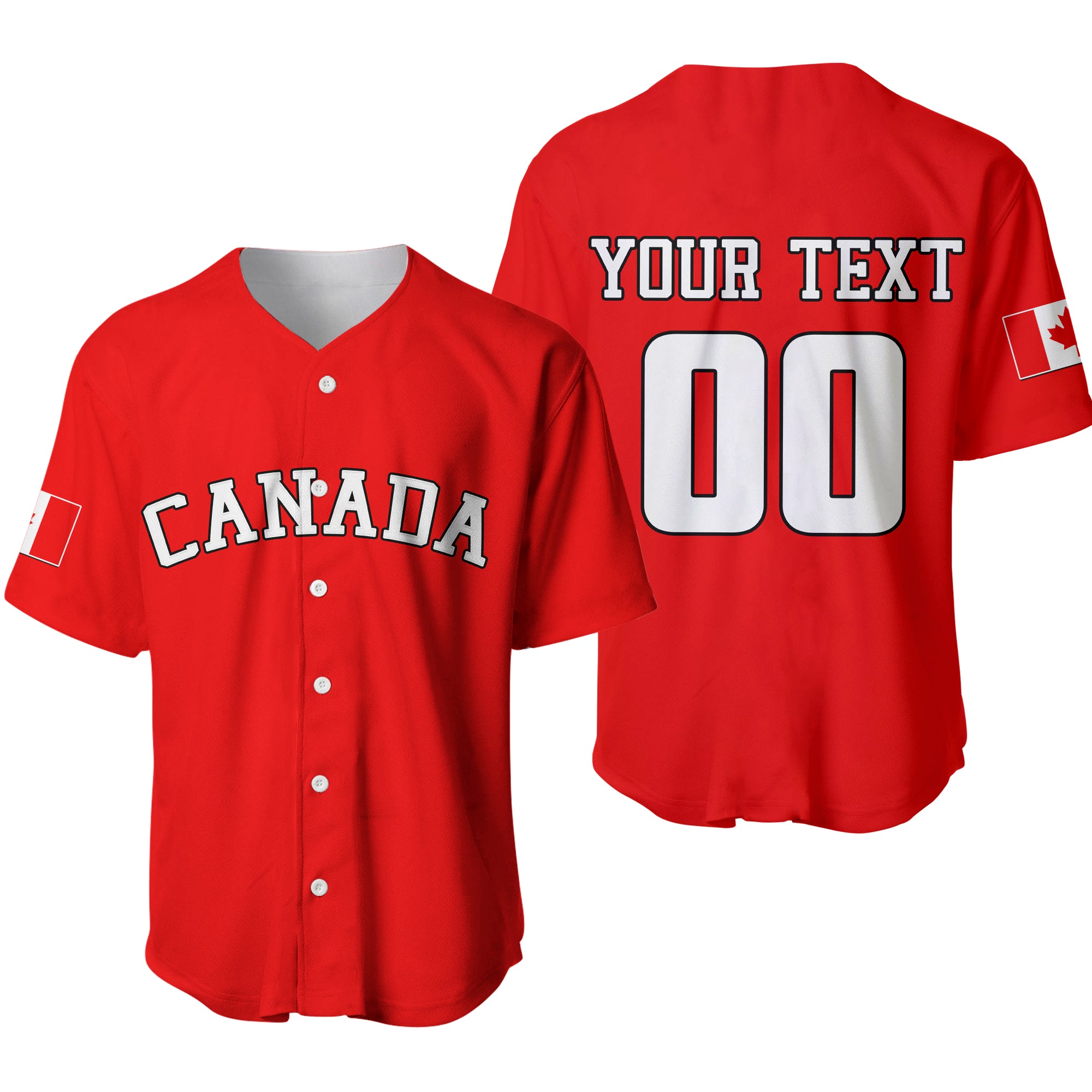 (Custom Personalised And Number) World Baseball Classic 2023-Canada Baseball Jersey Red Style