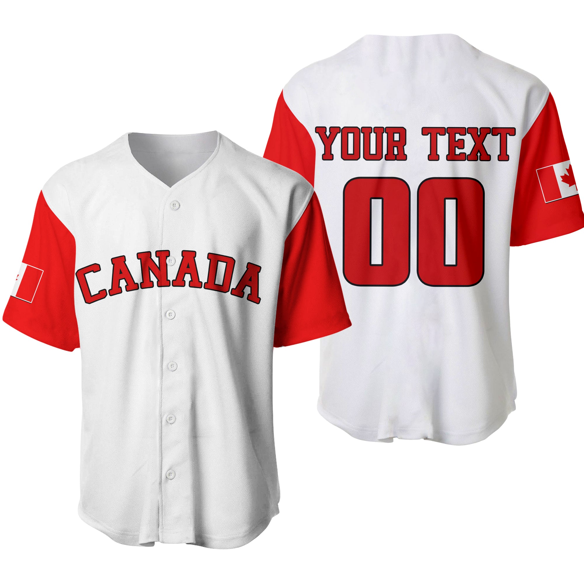 (Custom Personalised And Number) World Baseball Classic 2023-Canada Baseball Jersey White Style