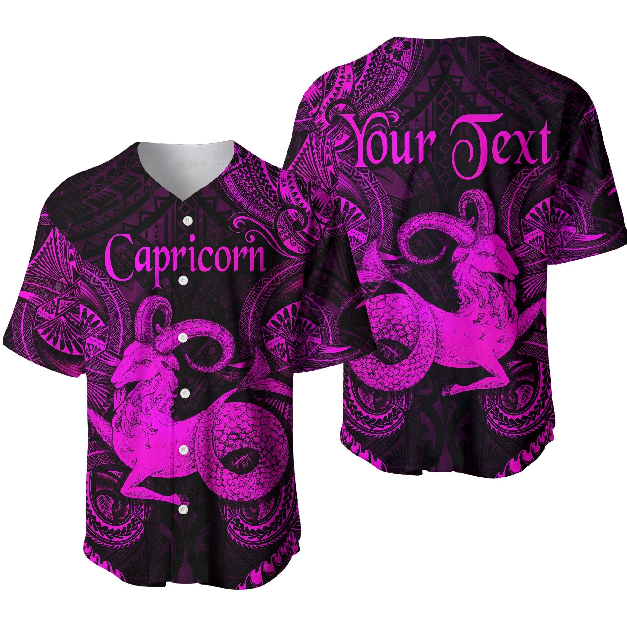 custom-personalised-capricorn-zodiac-polynesian-baseball-jersey-unique-style-pink