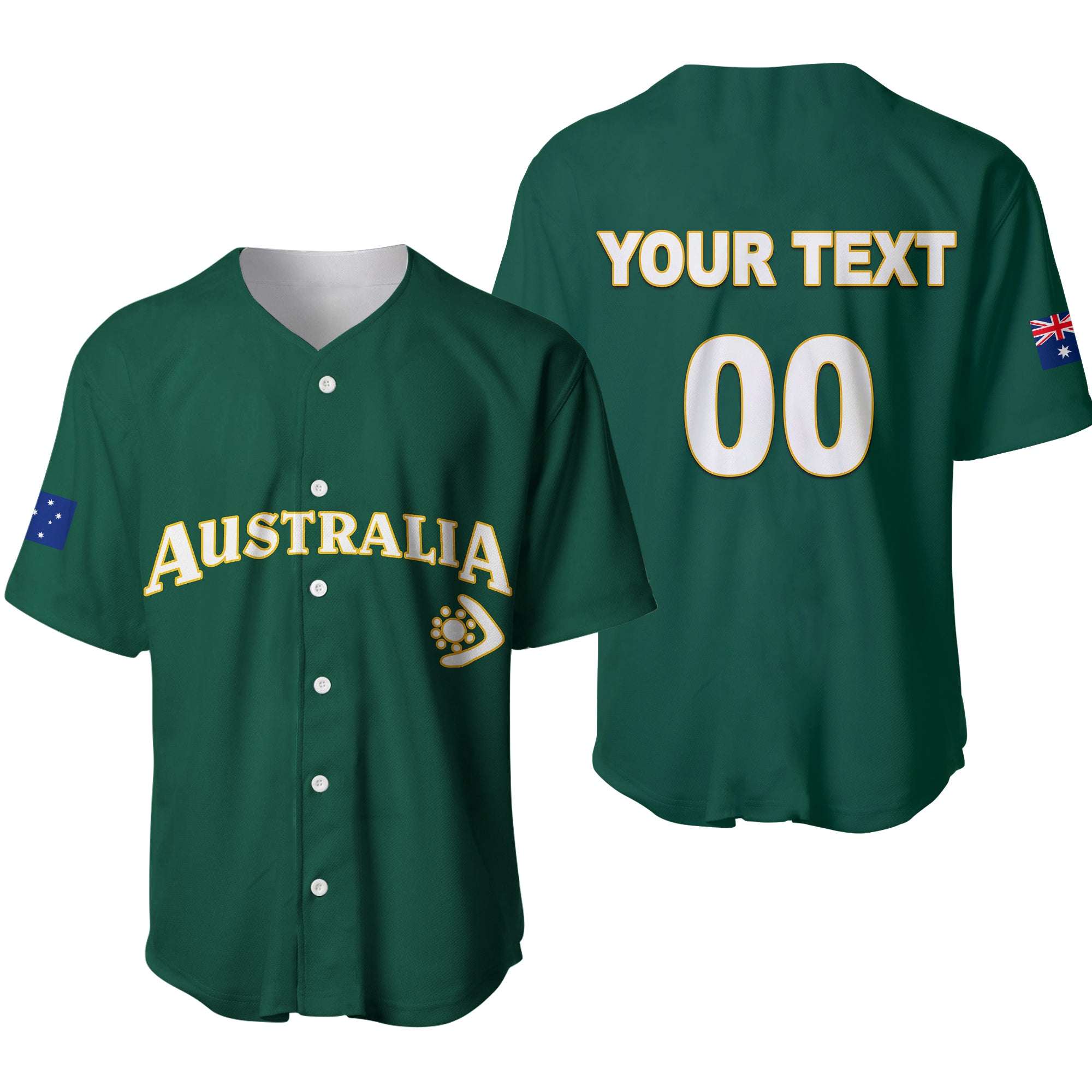 (Custom Personalised And Number) World Baseball Classic 2023-Australia Baseball Jersey