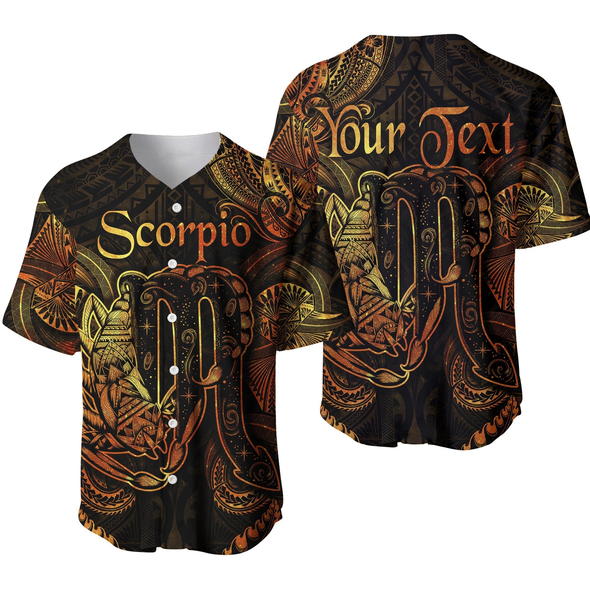 custom-personalised-scorpio-zodiac-polynesian-baseball-jersey-unique-style-gold