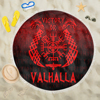 Wonder Print Shop Beach Blanket - Victory or Valhalla - Red Version Beach Blanket RLT12 - Wonder Print Shop