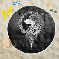 Viking Beach Blanket Viking Norse Wolf Beach Blanket RLT12 - Wonder Print Shop