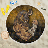 Viking Beach Blanket Viking Warrior Muscles Power Beach Blanket RLT12 - Wonder Print Shop