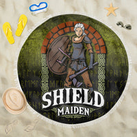 Viking Beach Blanket Viking Shield Maiden Beach Blanket RLT12 - Wonder Print Shop