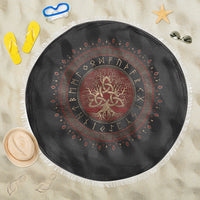 Viking Beach Blanket Tree Of Life with Triquetra Beach Blanket RLT12 - Wonder Print Shop