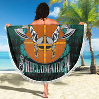 Viking Beach Blanket Viking Shield Maiden Beach Blanket RLT12 - Wonder Print Shop