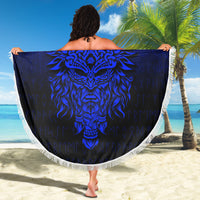 Viking Beach Blanket Odin The Allfather Asgard God and Chief Of Aesir Blue Version Beach Blanket RLT12 - Wonder Print Shop