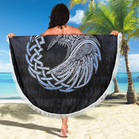 Viking Beach Blanket Vikings Raven Special Blue Version Beach Blanket RLT12 - Wonder Print Shop