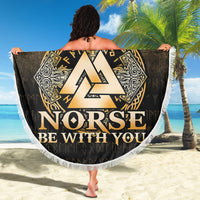 Viking Beach Blanket May The Norse Be With You Viking Gold Version Beach Blanket RLT12 - Wonder Print Shop