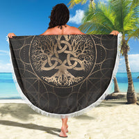 Viking Bathroom Set Tree Of Life Yggdrasil with Triquetra Beach Blankets RLT12 - Wonder Print Shop