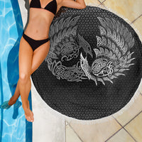 Viking Beach Blanket Ragnarok Huginn Muninn Special Version Beach Blanket RLT12 - Wonder Print Shop