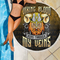 Viking Beach Blanket Viking Blood Runs Through My Veins Beach Blanket RLT12 - Wonder Print Shop
