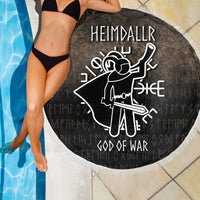 Wonder Print Shop Beach Blanket - Heimdallr God Of War Beach Blanket RLT12 - Wonder Print Shop