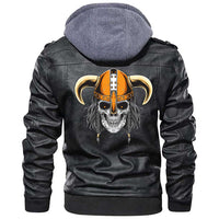 Viking Clothing Viking Bearded Viking Zipper Leather Jacket RLT12 - Wonder Print Shop