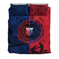 Samoa Independence Day Quotes Bedding Set Military Polynesian Pattern LT9 - Wonder Print Shop