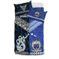 New Zealand and Samoa Bedding Set Together Blue LT8 - Wonder Print Shop