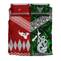 New Zealand and Tonga Bedding Set Together Green LT8 - Wonder Print Shop