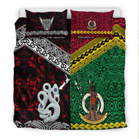 New Zealand and Vanuatu Bedding Set Together Red LT8 - Wonder Print Shop