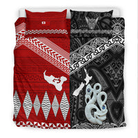 New Zealand and Tonga Bedding Set Together Black LT8 - Wonder Print Shop