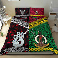 New Zealand and Vanuatu Bedding Set Together Red LT8 - Wonder Print Shop