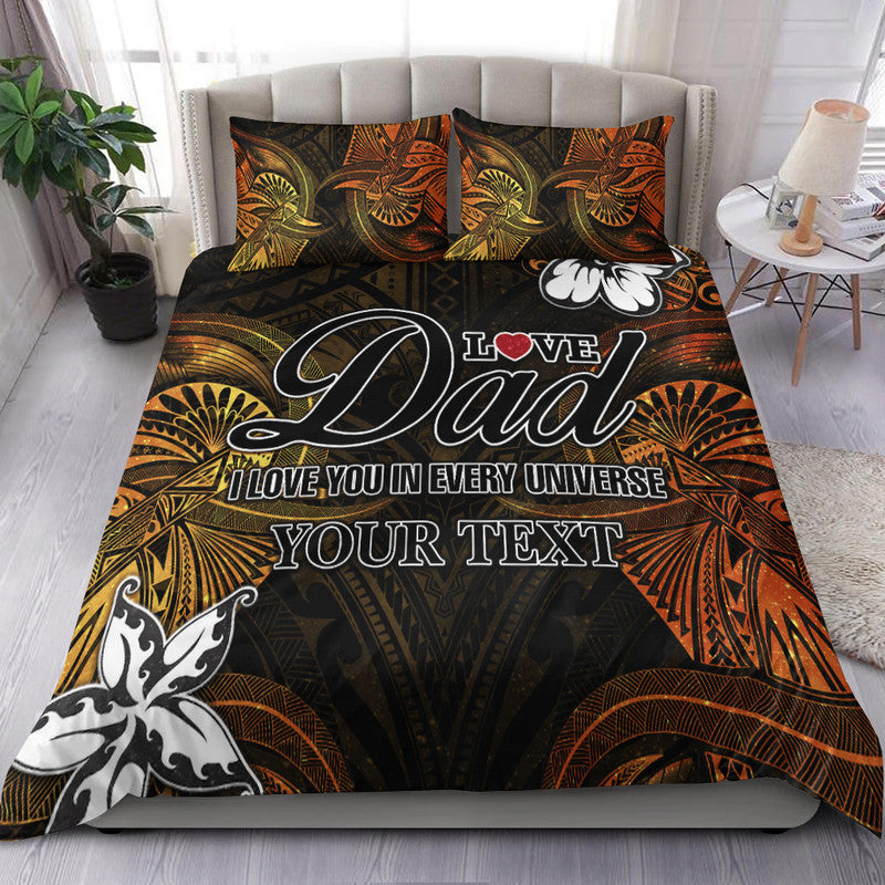 custom-personalised-polynesian-fathers-day-bedding-set-i-love-you-in-every-universe-gold