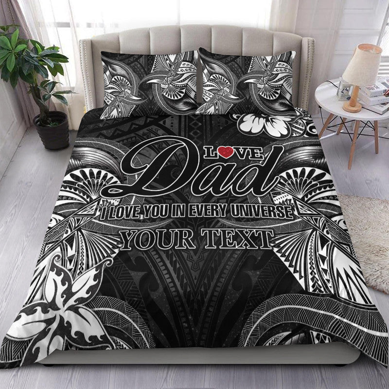 custom-personalised-polynesian-fathers-day-bedding-set-i-love-you-in-every-universe-black