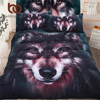 Night Wolf Native American Bedding Set LT10 - Wonder Print Shop
