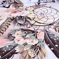 Antlers Feathers Dreamcatcher Native American Bedding Set LT10 - Wonder Print Shop