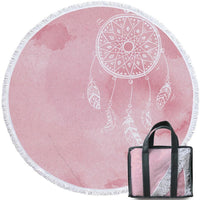 Watercolor Dreamcatcher Tassel Native American Beach Towel LT10 - Wonder Print Shop