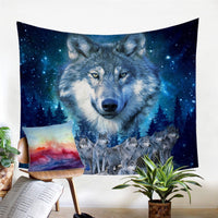 Native American Tribal Wolf Dream Catcher Tapestry LT10 - Wonder Print Shop