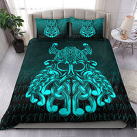 Viking Bedding Set Vikings Odin Valhalla Cyan Version Bedding Set RLT12 - Wonder Print Shop