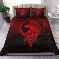 Viking Bedding Set Viking Norse Wolf Red Version Bedding Set RLT12 - Wonder Print Shop